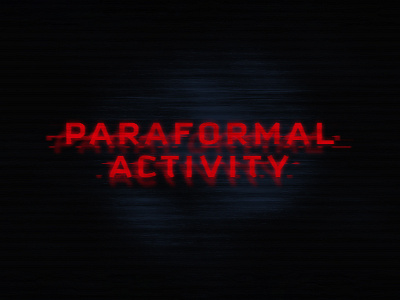 PARANORMAL ACTIVITY | Text Effect - Photoshop Template