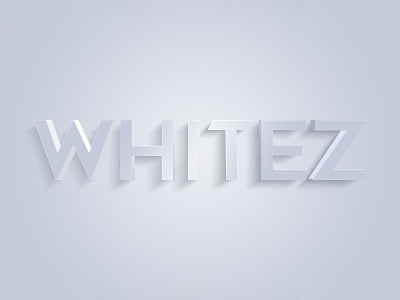 WHITEZ | Text Effect - Photoshop Template 3d 3d text design download file logo mockup photoshop psd template white
