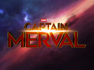 CAPTAIN MARVEL | Text Effect - Photoshop Template