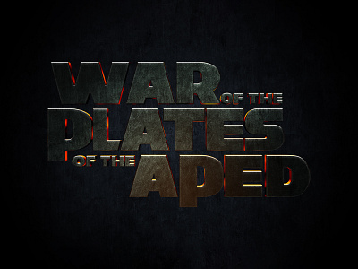 WAR OF THE PLATES OF THE APED | Text Effect - Photoshop Template cinematic design film movie planet of the apes sci fi