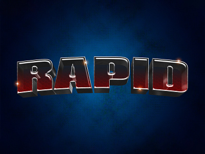 RAPID | Text Effect - Photoshop Template 3d 3d text block design download file logo mockup photoshop psd rapid red template