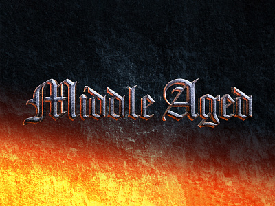 MIDDLE AGED | Text Effect - Photoshop Template