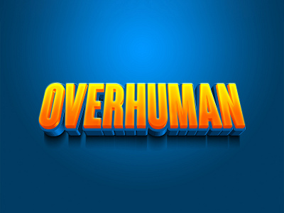 OVERHUMAN | Text Effect - Photoshop Template