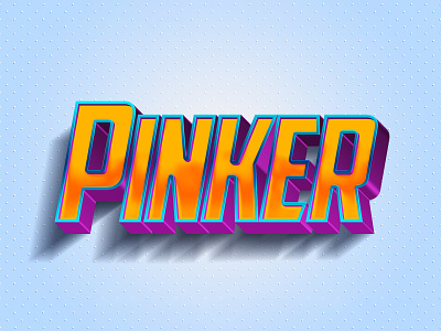 PINKER | Text Effect - Photoshop Template 3d 3d text colors design download file logo mockup photoshop pinker psd template