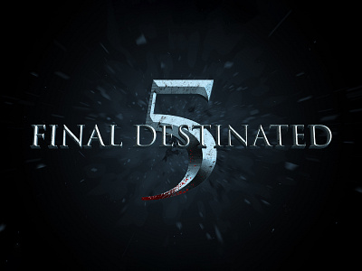 FINAL DESTINATION 5 | Text Effect - Photoshop Template 3d 3d text cinematic design download file film final destination horror logo mockup movie photoshop psd template