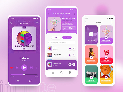 ♾️ INFINITE - UI DESIGN Music Player ♾️ creative figma figmadesign ios app minimal mobile app mobile ui music app music player ui ui ux uiux uiuxdesign