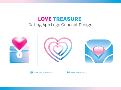 ❤️  LOVE TREASURE - Dating App Logo Design ❤️