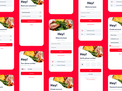 Hey! Food Delivery App app app design delivery delivery app food food delivery mobile uiux ux uxdesign