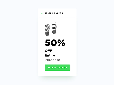 Redeem Coupon - Daily UI #061 app coupon daily design minimal redeem shoes ui