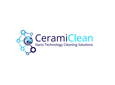 Ceramic Clean Logo brand branding ceramic clean cleaning solutions graphic design logo logo design nanotechnology