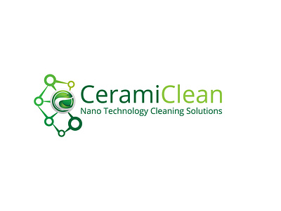 Ceramic Clean Logo (Green Color) brand branding clean cleaning solutions graphic design logo logo design nanotechnology