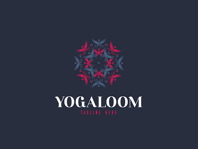 Yogaloom Logo brand branding custom logo design flower graphic design logo logo design yoga yogaloom