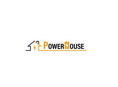 PowerHouse Logo brand branding graphic design house icon logo logo design power powerhouse
