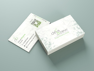 DejaBrew Business Card brand branding business card design graphic design logo logo design stationary design tea brand