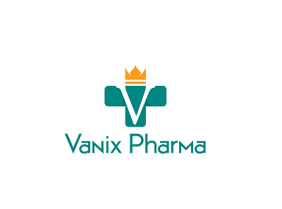 Vanix Pharma Logo brand branding graphic design logo logo design medical pharma pharma logo