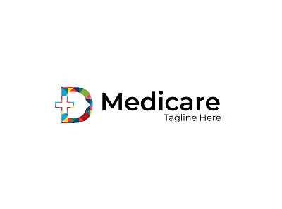 D-medicare brand branding d graphic design logo logo design medical medical logo medicare