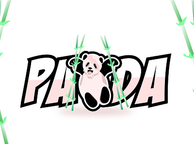 Panda bamboo brand branding cute design esports graphic design illustration logo logo design mascot panda vector