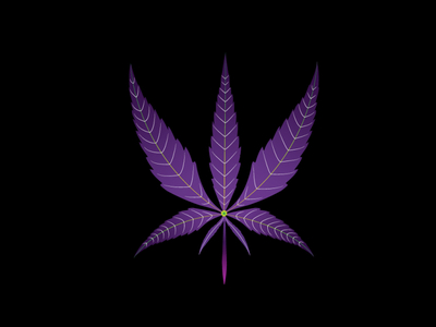 Purple Weed Leaf by Chinmay Gang on Dribbble