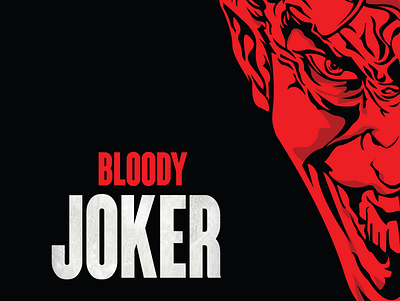 Joker bloody hahaha joker red smile vector