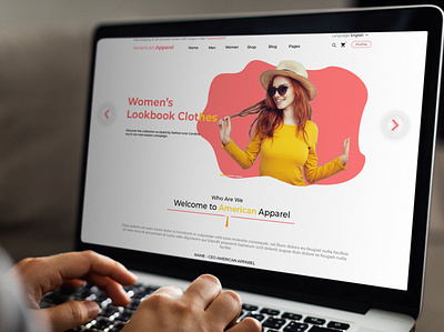 An American Apparel Website Template american apparel fashion pinkyellow ui web design website