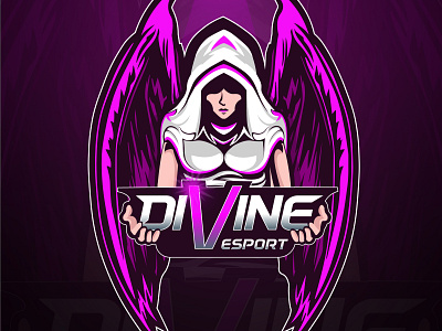 Gaming Logo brand design divine game gaming logo illustration logo logo design purple vector