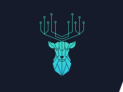 Techdeer brand branding deer graphic design logo logodesign network tech technology