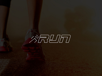 RUN LOGO brand branding graphic design logo logo design marathon run running