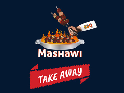 Mashawi BBQ bbq brand branding food graphic design logo logo design logodesign mashawi mashawi