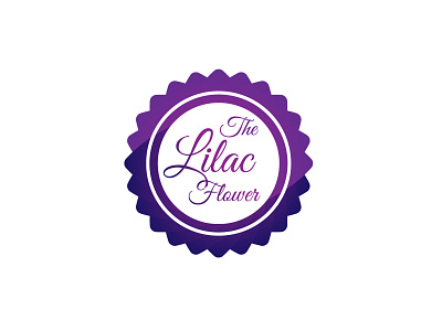 The Lilac Flower brand branding flower graphic design lilac logo logo design logo idea purple