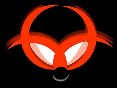 moon fox cat design flat style icon illustration illustrator design logo typography vector