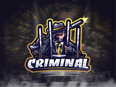 Criminal | Esports Logo branding design esportlogo esports gaming logo illustration logo logodesign mafia mascotlogo sports logo