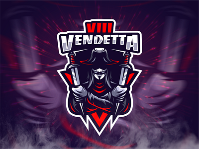 Vendetta branding design esportlogo esports gaming gaminglogo illustration logo logodesign mascotlogo sports logo