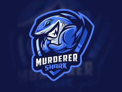 Murderer Shark | Esports Logo branding design esportlogo esports illustration logo logodesign mascotlogo vector