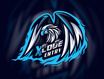 X-Code Entry branding design eagle logo esportlogo esports illustration logo logodesign mascotlogo vector