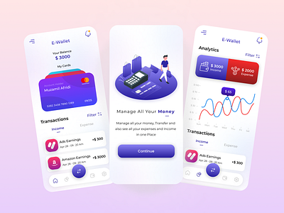 E-Wallet app design