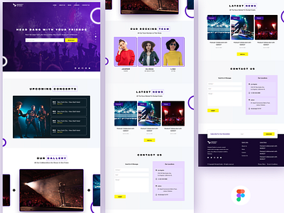 Concert Landing Page concert website landing page ui ux design web design web interface design web landing page web ui web ui design web ui ux design web ux website design website landing page