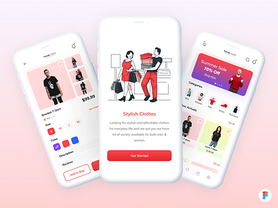 Trendy Style - Clothing App clothes app design design inspiration mobile app design inspirations mobile ui design mobile ui inspirations mobile ux design ui design ui ideas ui inspirations ui ux inspirations user experience design user interface user interface design
