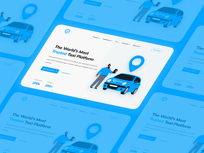 GRABCAB - A Cab Booking Website header headerdesign headerinspiration headerui headeruidesign headeruiux landingpage modernwebheader web webheaderui website websiteheaderdesign