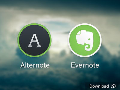 Replacement Icons - Evernote and Alternote alternote download evernote free freebie icon icons mac