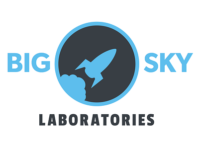 Big Sky Laboratories branding identity logo rocket sketch