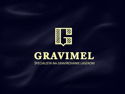 Logo Gravimel - Laser Engraved Memories brand engraving identity line logo logotype material sans serif technical wedding