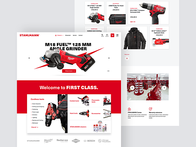 Milwaukee Powertools E-commerce Solution design ecommerce landing page tools ui ux web webdesign website