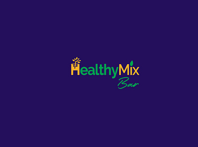 healthmix logo jpeg branding design designer flat illustrator logo logo design logos minimal typography