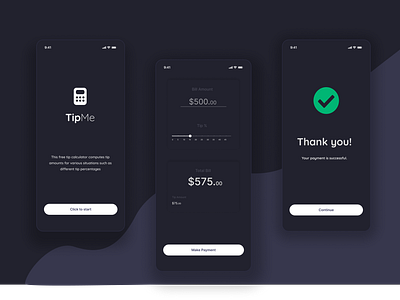 Tip calculator UI by David Anierobi on Dribbble