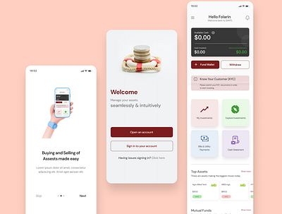 Asset management app design minimalist product design research ui uidesign ux