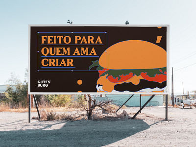 Billboard Design - Gutenburg beach billboard branding burger design font graphic design illustration logo mockup typography