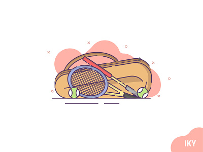 Racket Tennis design designer flat design illustraion racket racket tennis tennis tennis ball