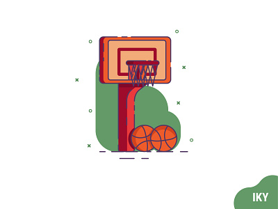 Basket basket basket ball basketball design designer flat design illustration