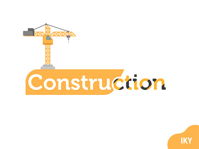 Construction Logo design designer flat design illustration logo text