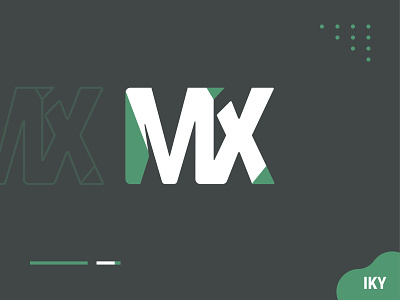 MX branding dark design designer green logo typography white